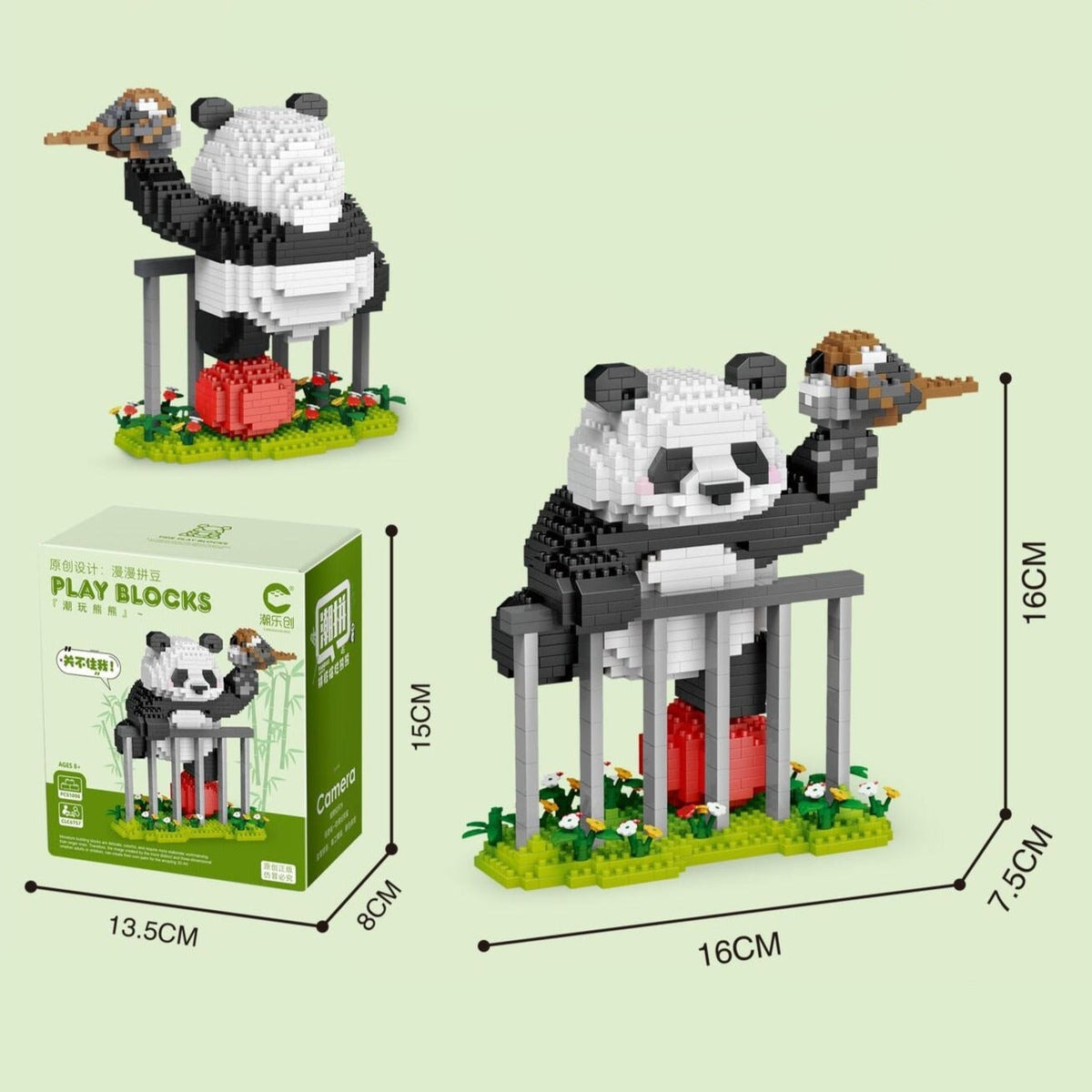 Siopsrl| Kawaii Panda 3-in-1 Nano Building Block Collection 2