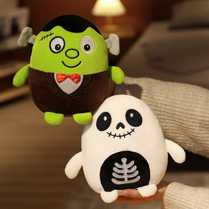 Siopsrl| Kawaii Skeleton Pumpkin Zombie Frankenstein Vampire Halloween Plushies