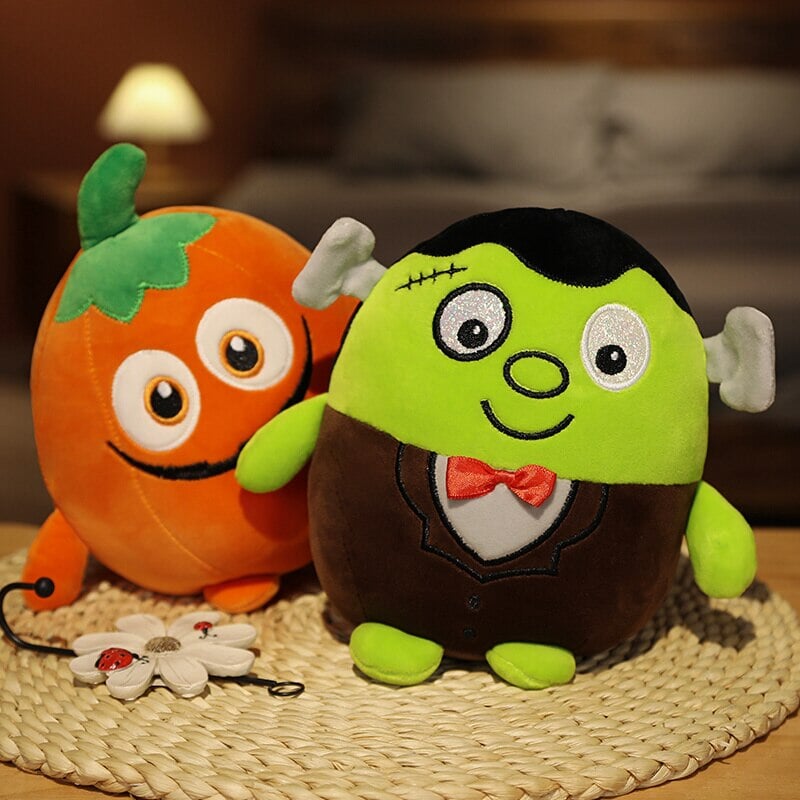 Siopsrl| Kawaii Skeleton Pumpkin Zombie Frankenstein Vampire Halloween Plushies