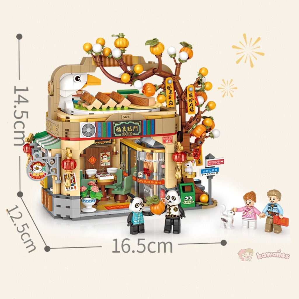 Siopsrl| Mei Mei Panda Peking Duck Restaurant Micro Building Blocks With Lights