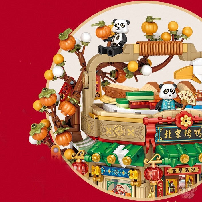 Siopsrl| Mei Mei Panda Peking Duck Restaurant Micro Building Blocks With Lights