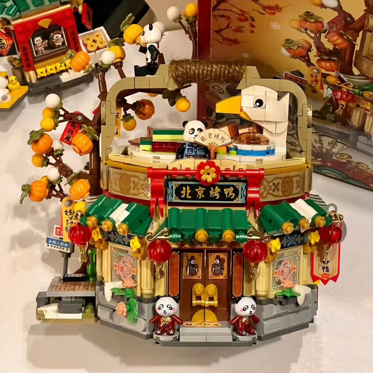 Siopsrl| Mei Mei Panda Peking Duck Restaurant Micro Building Blocks With Lights