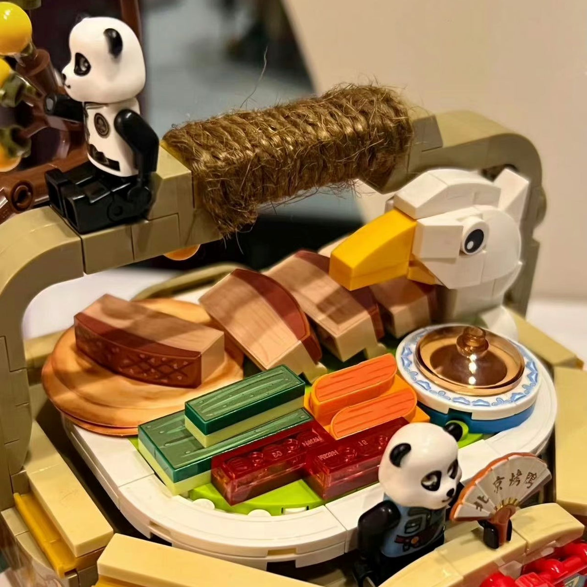 Siopsrl| Mei Mei Panda Peking Duck Restaurant Micro Building Blocks With Lights