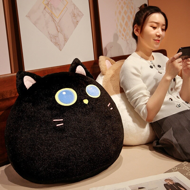 Siopsrl| Round Cat Bunny Fox Pillow Plushie Collection