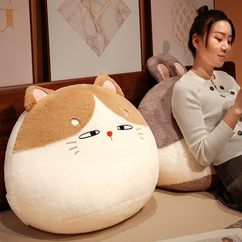 Siopsrl| Round Cat Bunny Fox Pillow Plushie Collection