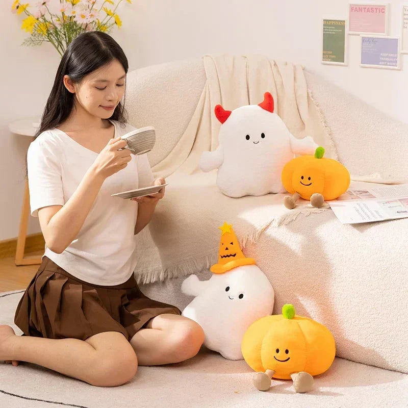 Siopsrl| Smiling Halloween Pumpkin Ghost Plush