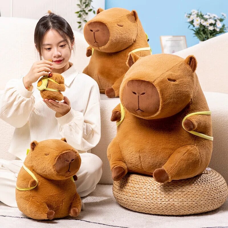 Siopsrl| The Kawaii Capybara with Mini Avocado Backpack Plushie