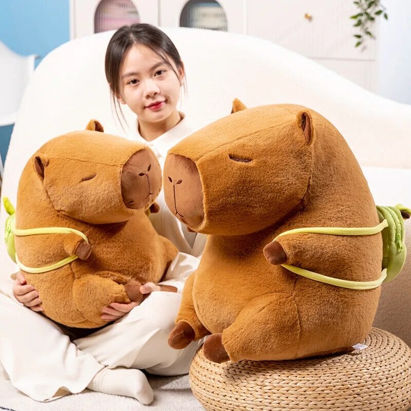 Siopsrl| The Kawaii Capybara with Mini Avocado Backpack Plushie