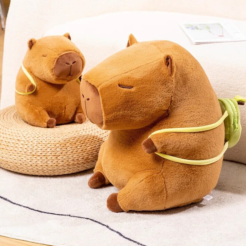 Siopsrl| The Kawaii Capybara with Mini Avocado Backpack Plushie
