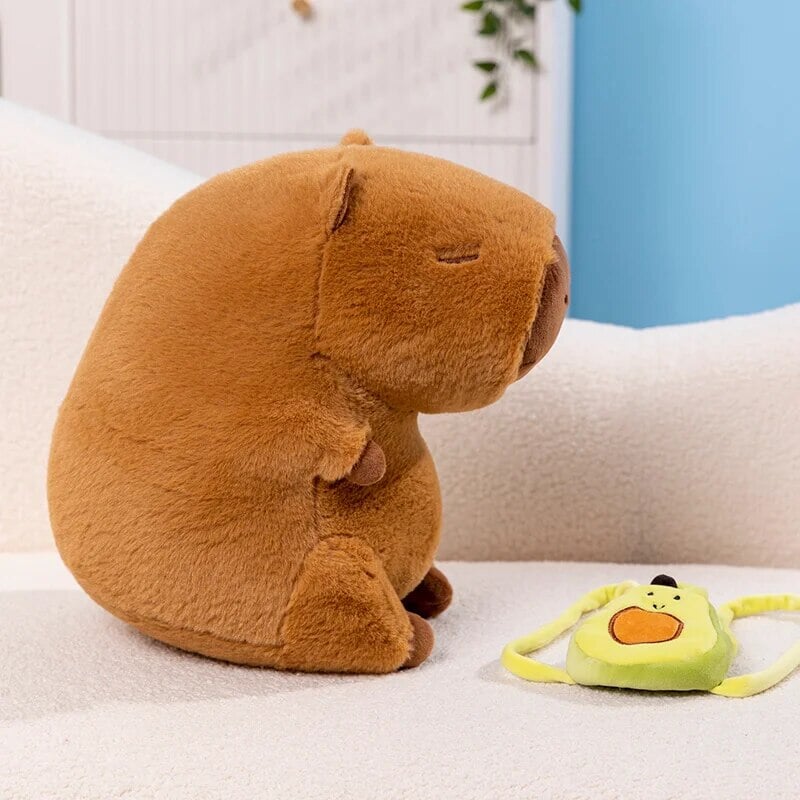 Siopsrl| The Kawaii Capybara with Mini Avocado Backpack Plushie