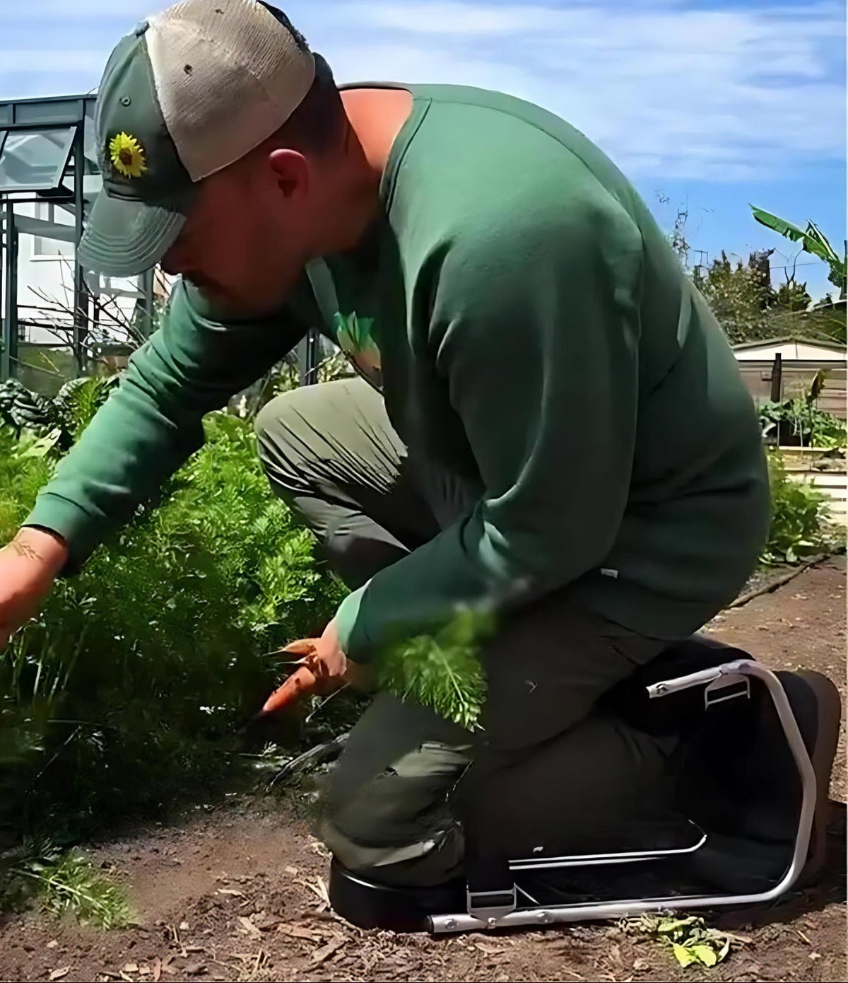 Siopsrl| Portable Garden Kneeler and Stool - GardenEase Duo