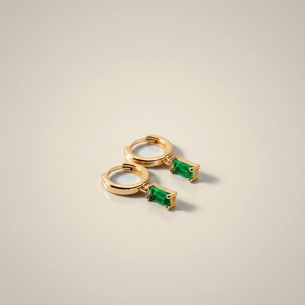 Bella Birthstone Huggies Earrings