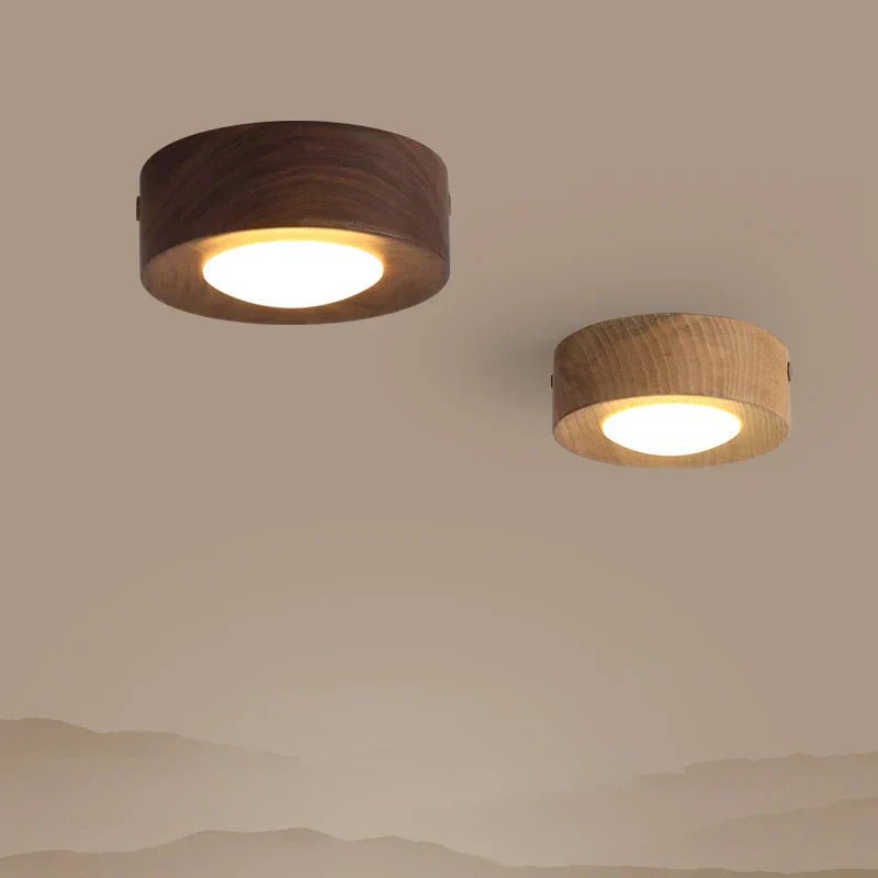 SiopsrlLignaShine Wooden Flush Mount Ceiling Light