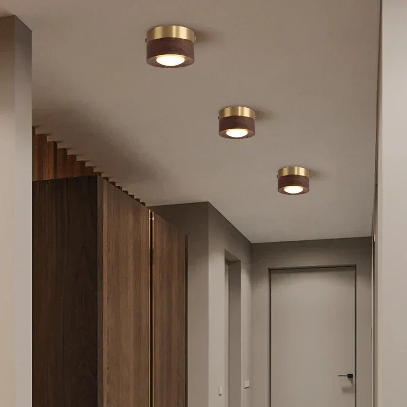 SiopsrlLignaShine Wooden Flush Mount Ceiling Light