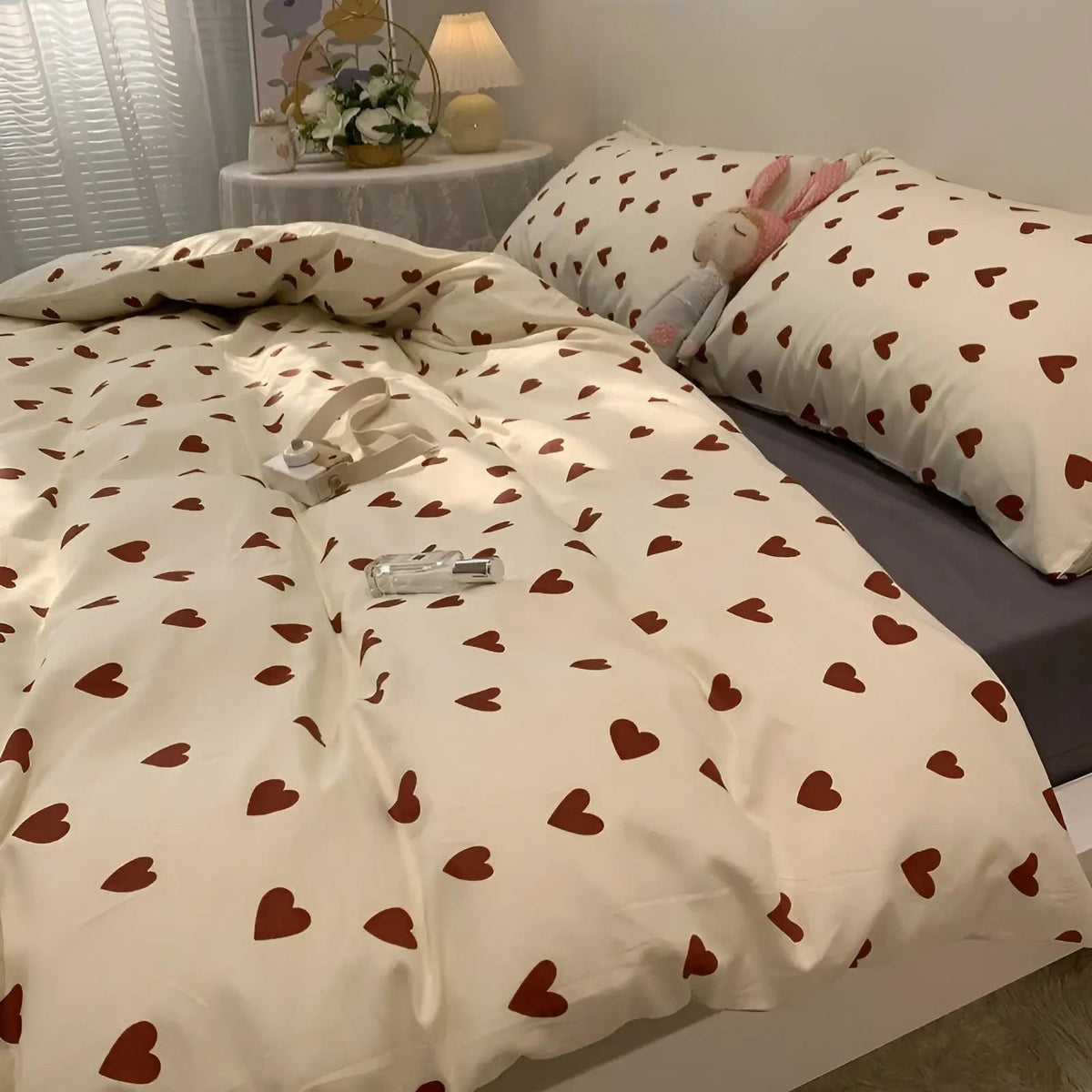Siopsrl| LoveLuxe Heart Motif Quilt Cover Set