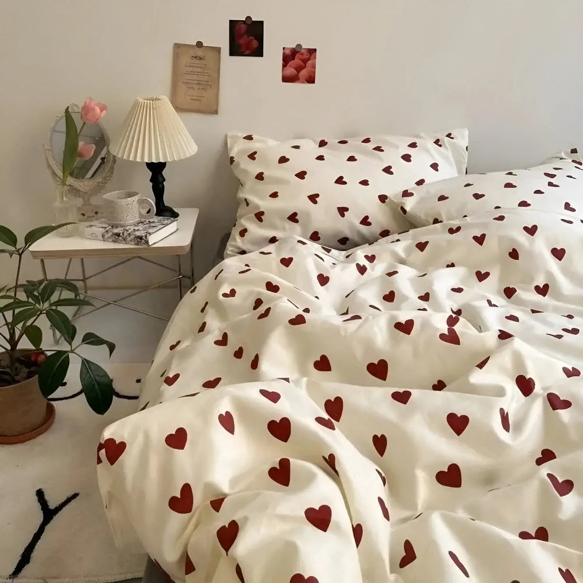 Siopsrl| LoveLuxe Heart Motif Quilt Cover Set