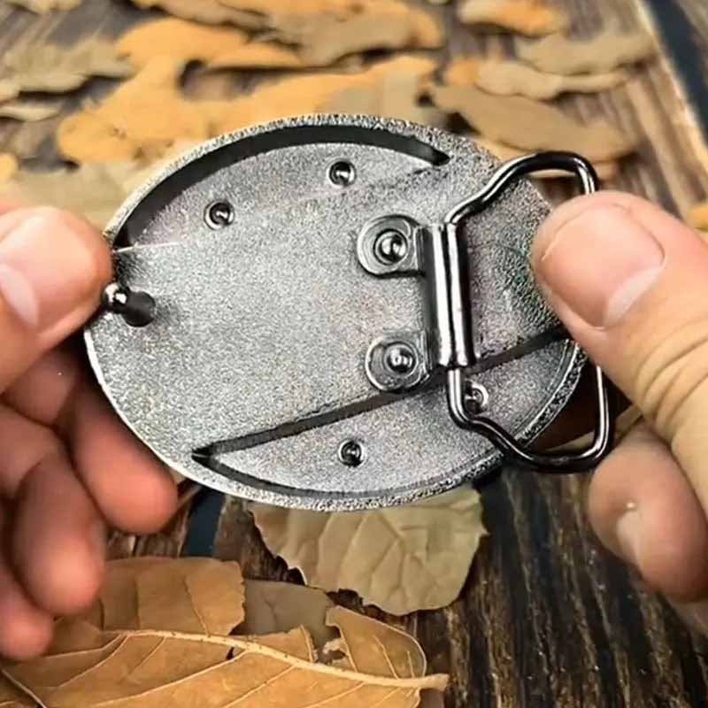 Siopsrl| Metal Oval Cowboys Belt Buckle
