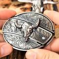 Siopsrl| Metal Oval Cowboys Belt Buckle