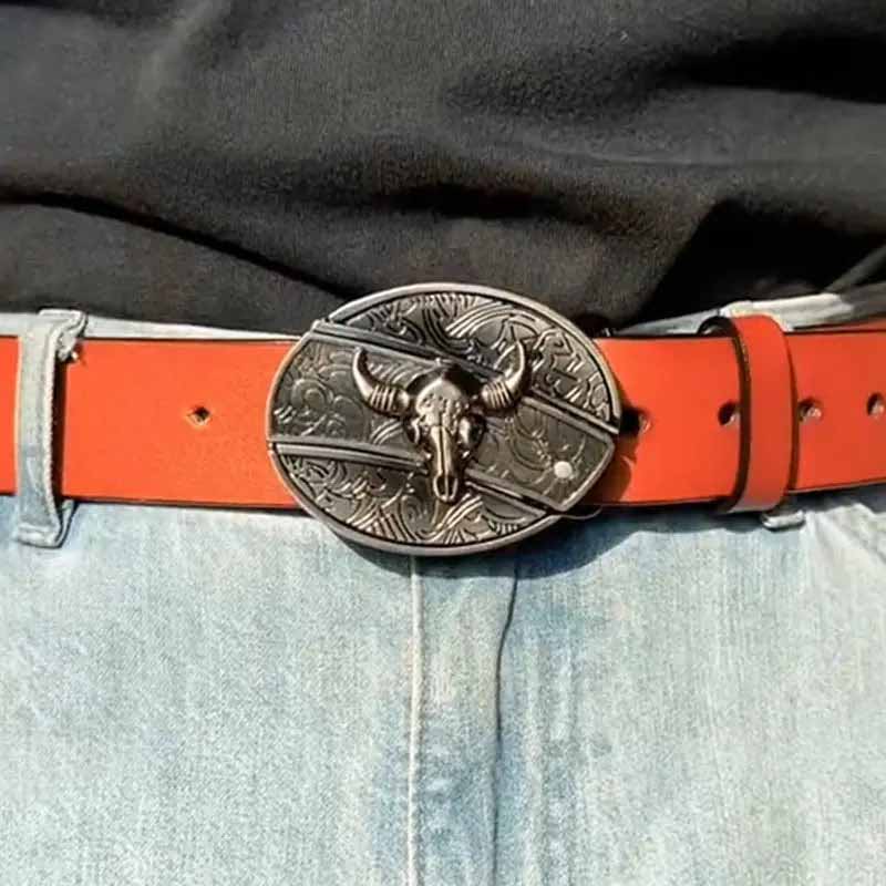 Siopsrl| Metal Oval Cowboys Belt Buckle