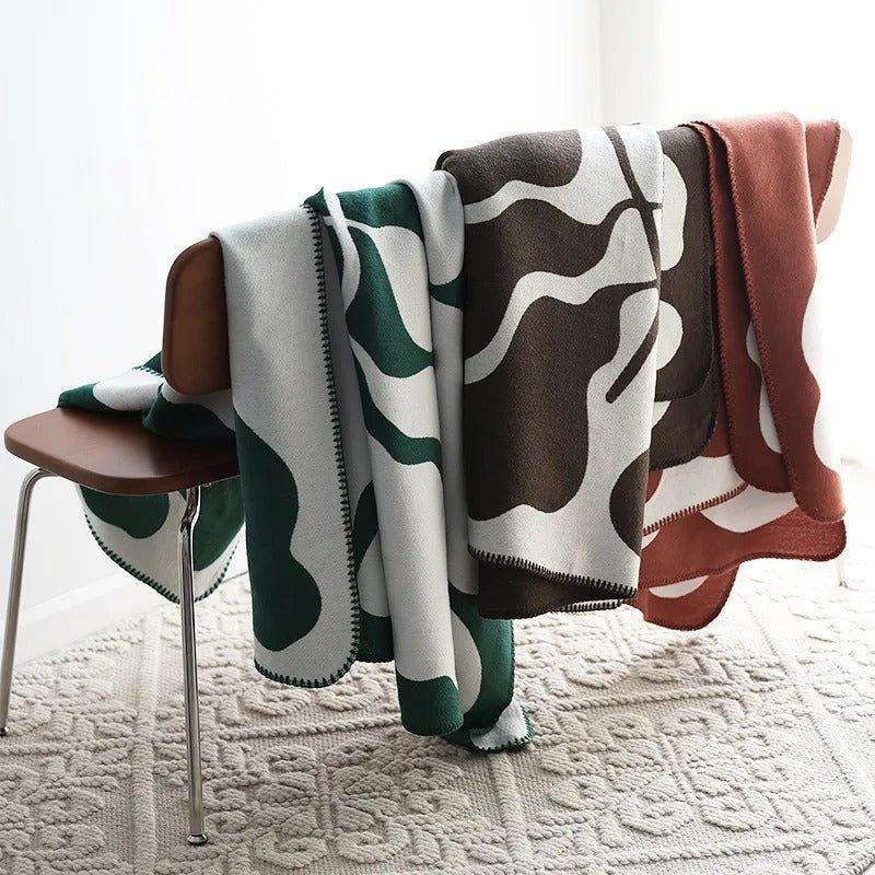Siopsrl| Modern, Abstract Throw Blanket in Bohemian Style – Nordic Style Blanket, Bedspread, Coverlet
