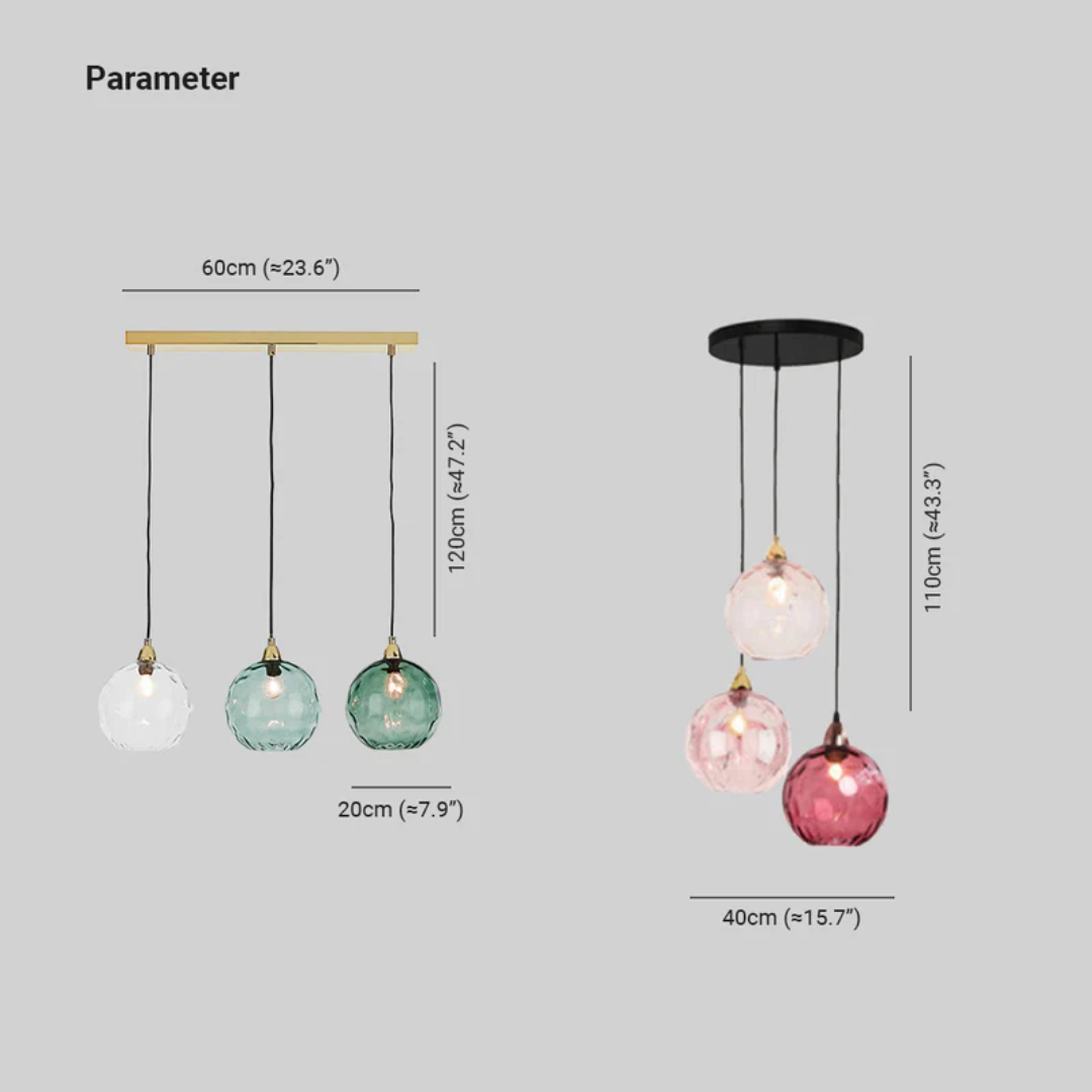 Siopsrl| Modern Cluster Pendant Light with 3 Lamps - Cascade