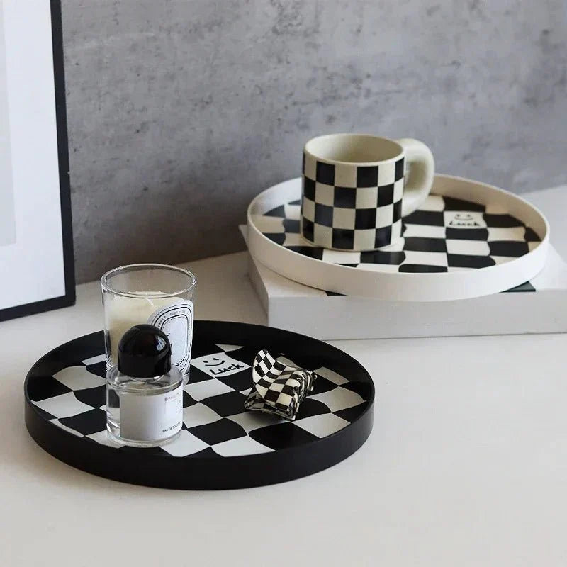 Siopsrl| Monochrome Chessboard Storage Tray
