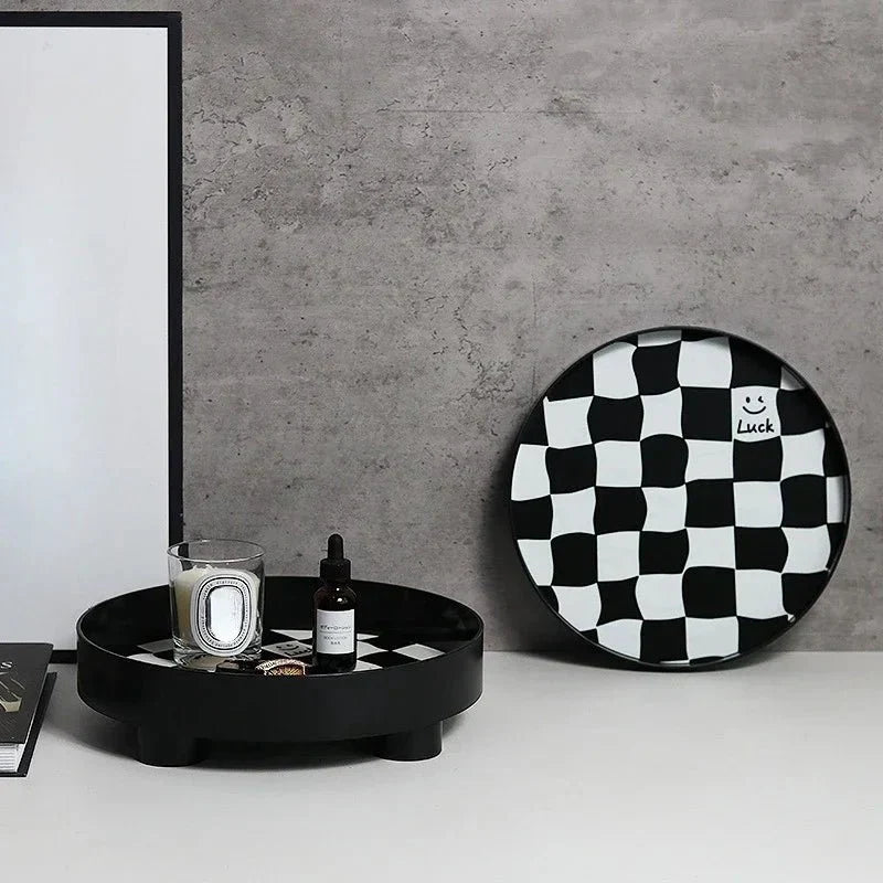 Siopsrl| Monochrome Chessboard Storage Tray