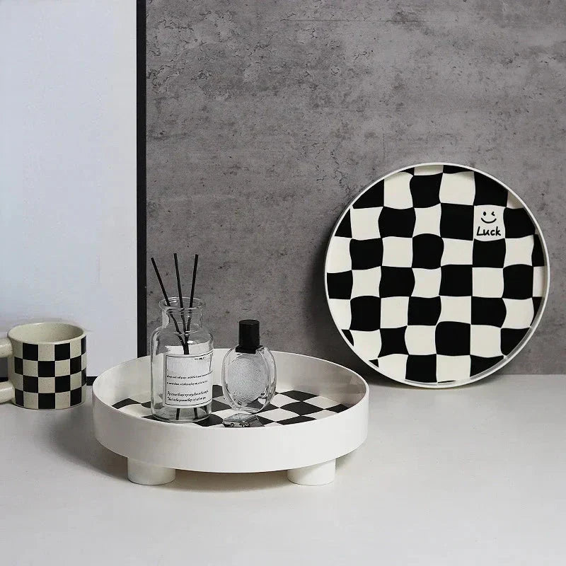 Siopsrl| Monochrome Chessboard Storage Tray