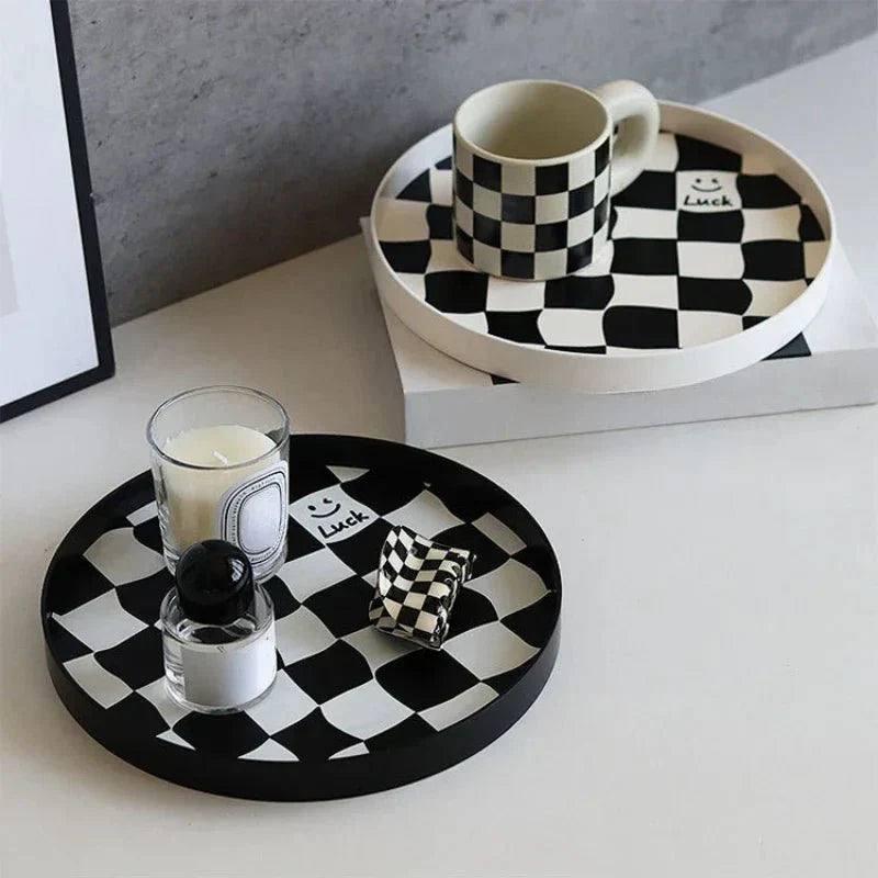 Siopsrl| Monochrome Chessboard Storage Tray