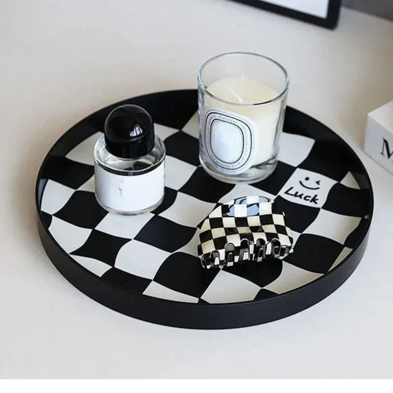 Siopsrl| Monochrome Chessboard Storage Tray