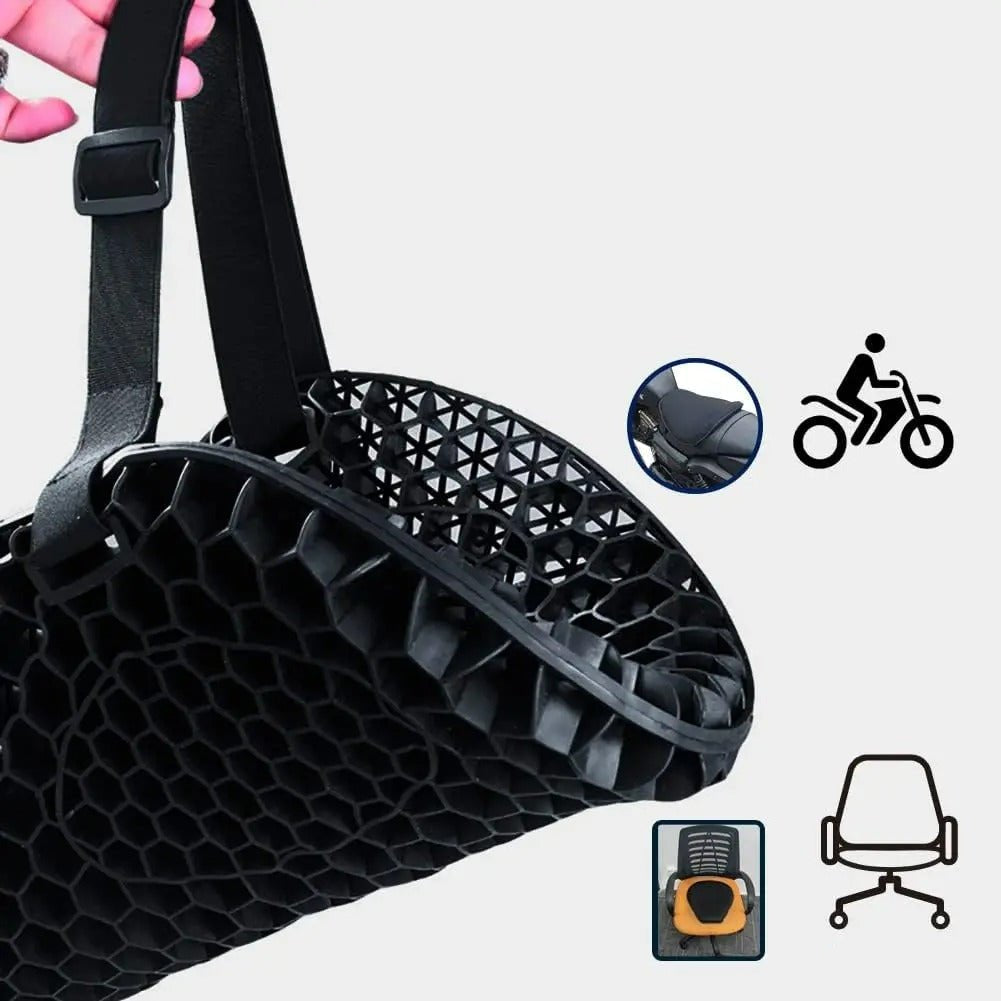 siopsrl | HoneyRide – 3D Honeycomb Shock-Relief Motorcycle Seat Cushion