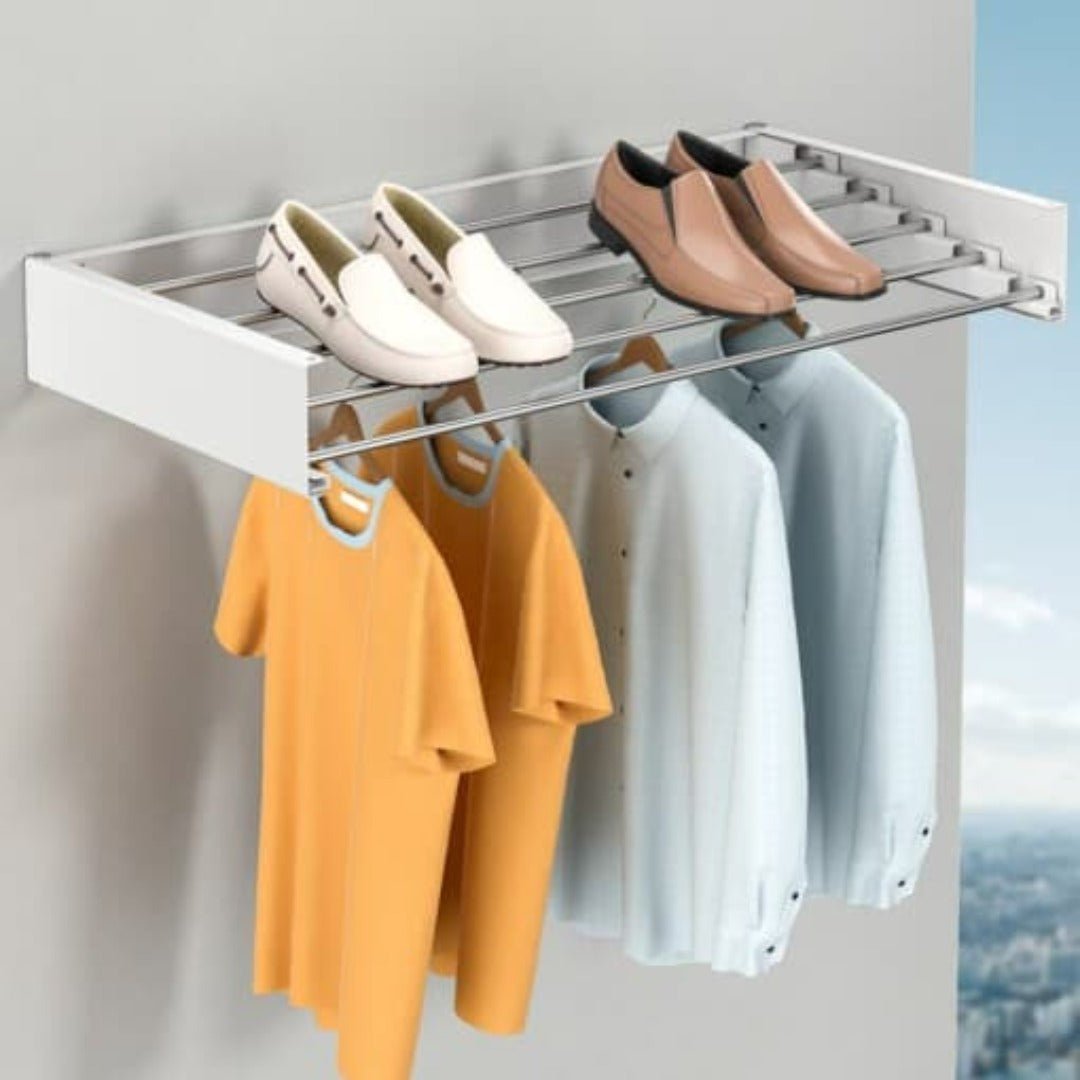 Siopsrl| AetherDry™ | Foldable Wall-Mounted Drying Rack | Space-Saving Laundry Solution for Efficient Drying in Small Spaces