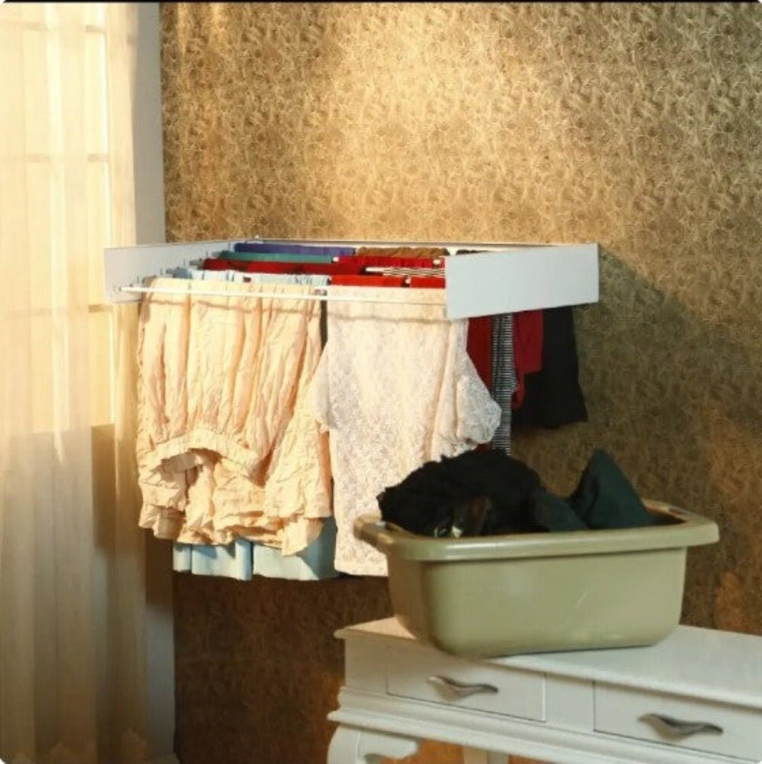 Siopsrl| AetherDry™ | Foldable Wall-Mounted Drying Rack | Space-Saving Laundry Solution for Efficient Drying in Small Spaces