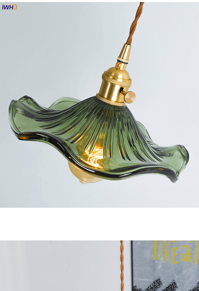 Siopsrl| NORDIC DESIGN LED HANGING LAMP | COLOURED GLASS & COPPER LIGHTING FOR BEDROOM, LIVING ROOM & BAR