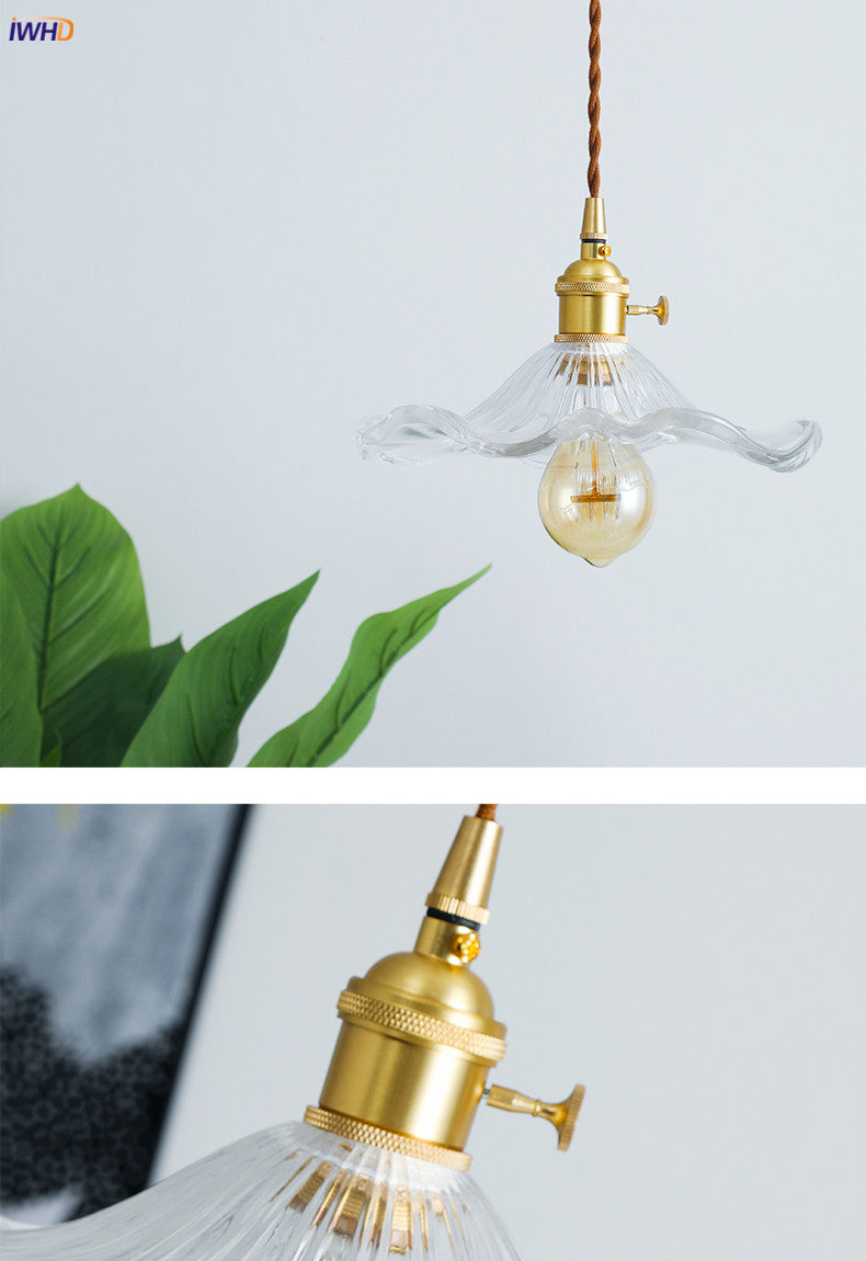 Siopsrl| NORDIC DESIGN LED HANGING LAMP | COLOURED GLASS & COPPER LIGHTING FOR BEDROOM, LIVING ROOM & BAR