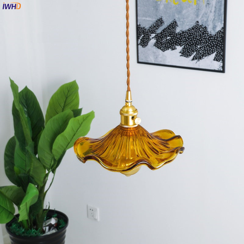 Siopsrl| NORDIC DESIGN LED HANGING LAMP | COLOURED GLASS & COPPER LIGHTING FOR BEDROOM, LIVING ROOM & BAR