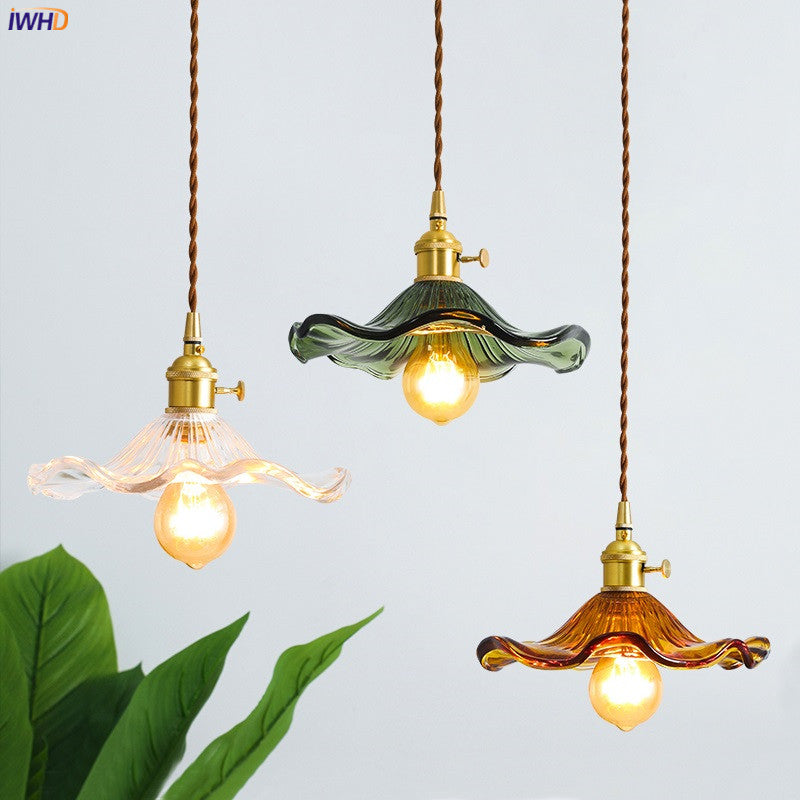 Siopsrl| NORDIC DESIGN LED HANGING LAMP | COLOURED GLASS & COPPER LIGHTING FOR BEDROOM, LIVING ROOM & BAR