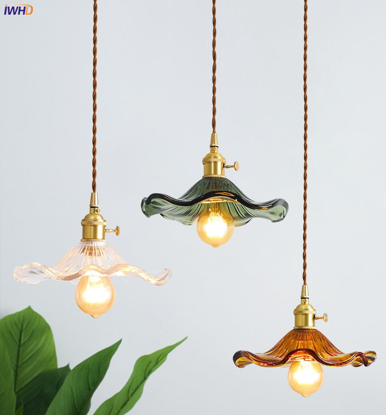 Siopsrl| NORDIC DESIGN LED HANGING LAMP | COLOURED GLASS & COPPER LIGHTING FOR BEDROOM, LIVING ROOM & BAR