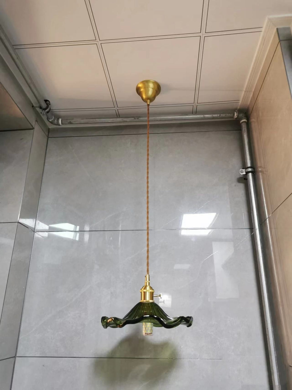 Siopsrl| NORDIC DESIGN LED HANGING LAMP | COLOURED GLASS & COPPER LIGHTING FOR BEDROOM, LIVING ROOM & BAR