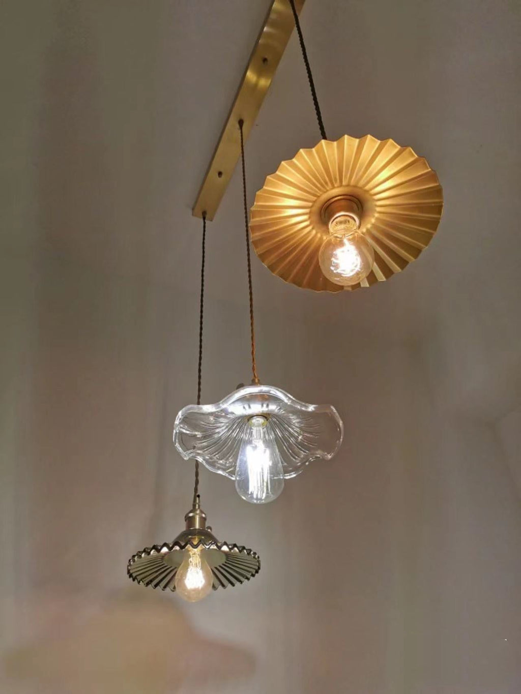 Siopsrl| NORDIC DESIGN LED HANGING LAMP | COLOURED GLASS & COPPER LIGHTING FOR BEDROOM, LIVING ROOM & BAR