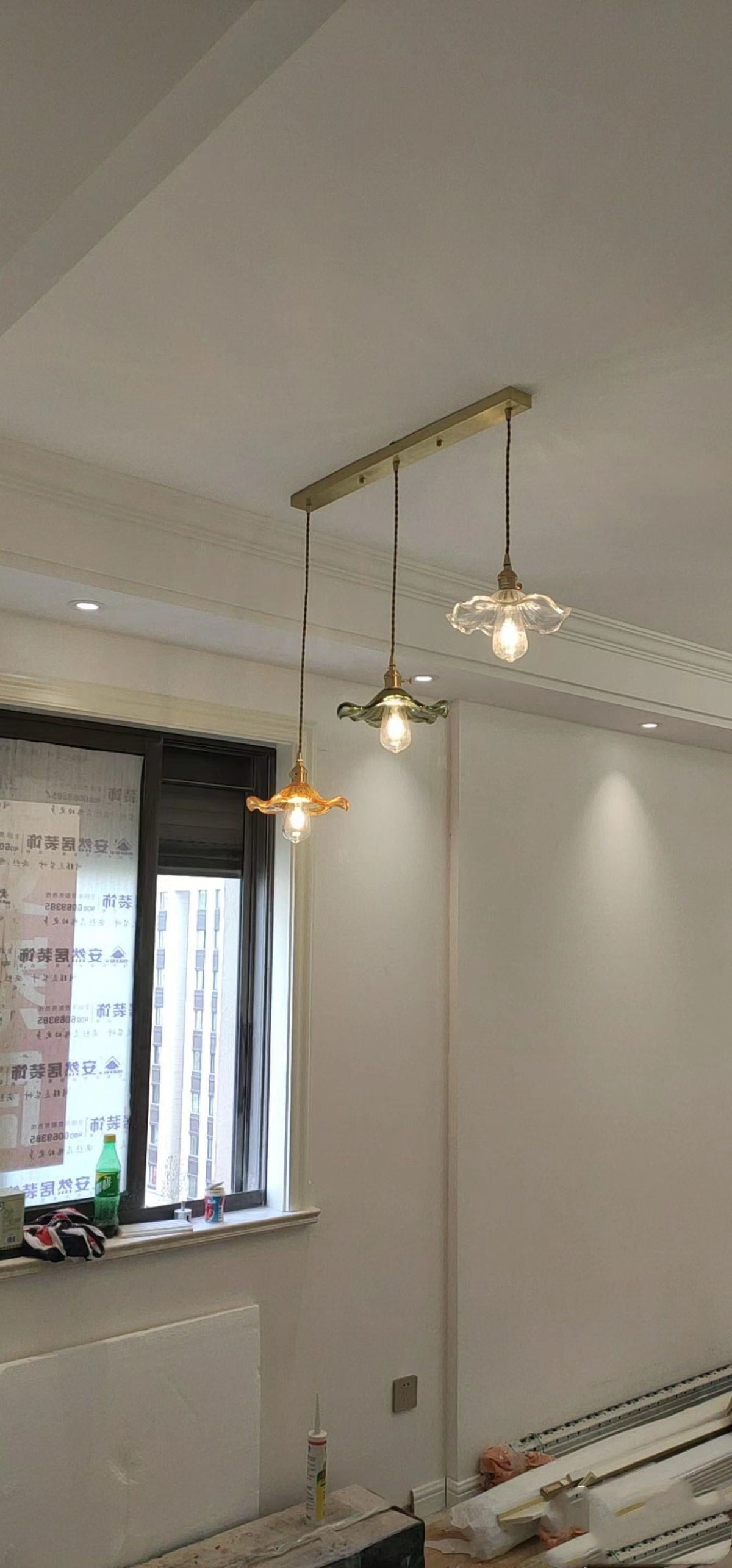 Siopsrl| NORDIC DESIGN LED HANGING LAMP | COLOURED GLASS & COPPER LIGHTING FOR BEDROOM, LIVING ROOM & BAR