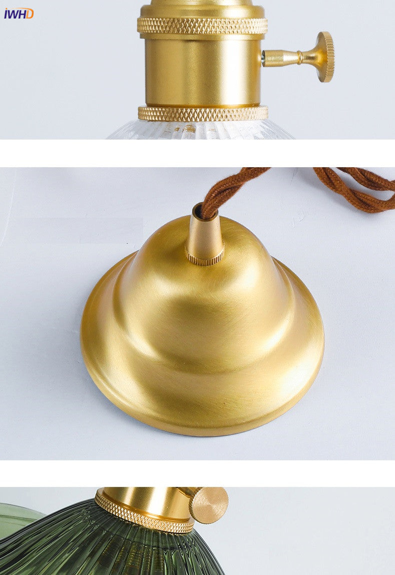 Siopsrl| NORDIC DESIGN LED HANGING LAMP | COLOURED GLASS & COPPER LIGHTING FOR BEDROOM, LIVING ROOM & BAR