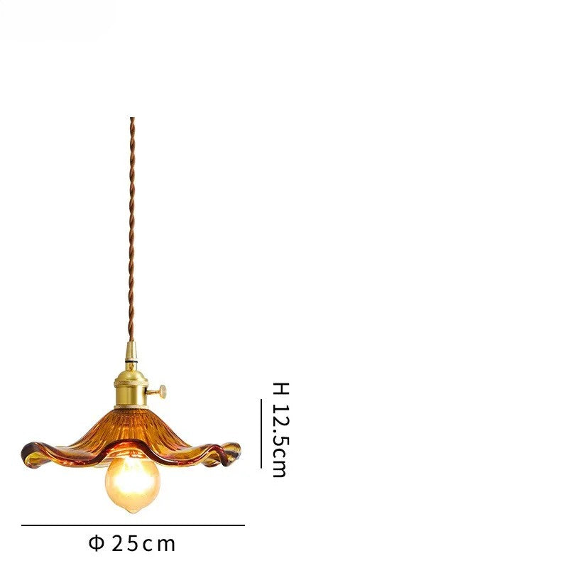 Siopsrl| NORDIC DESIGN LED HANGING LAMP | COLOURED GLASS & COPPER LIGHTING FOR BEDROOM, LIVING ROOM & BAR