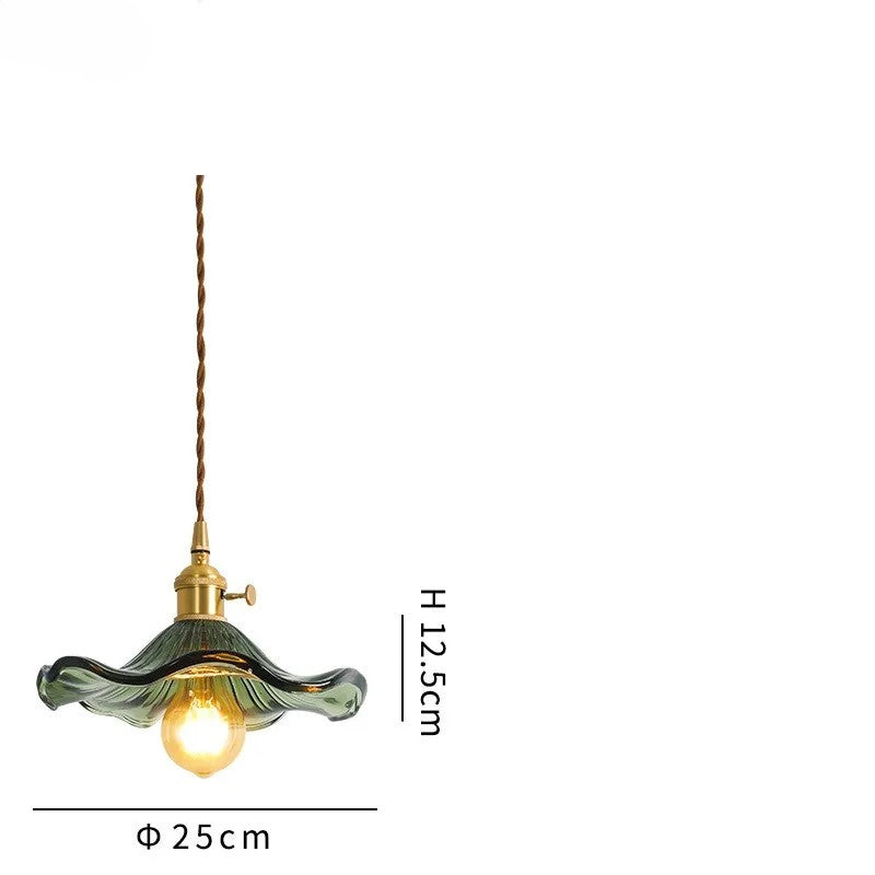 Siopsrl| NORDIC DESIGN LED HANGING LAMP | COLOURED GLASS & COPPER LIGHTING FOR BEDROOM, LIVING ROOM & BAR
