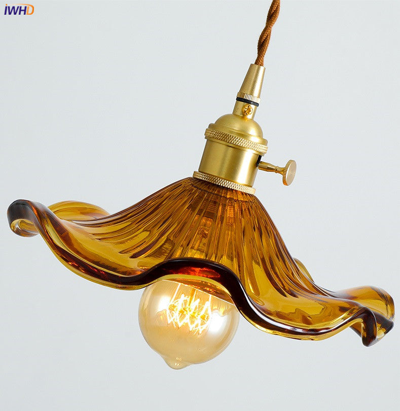 Siopsrl| NORDIC DESIGN LED HANGING LAMP | COLOURED GLASS & COPPER LIGHTING FOR BEDROOM, LIVING ROOM & BAR
