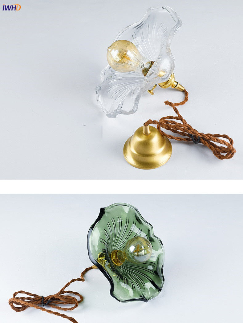 Siopsrl| NORDIC DESIGN LED HANGING LAMP | COLOURED GLASS & COPPER LIGHTING FOR BEDROOM, LIVING ROOM & BAR