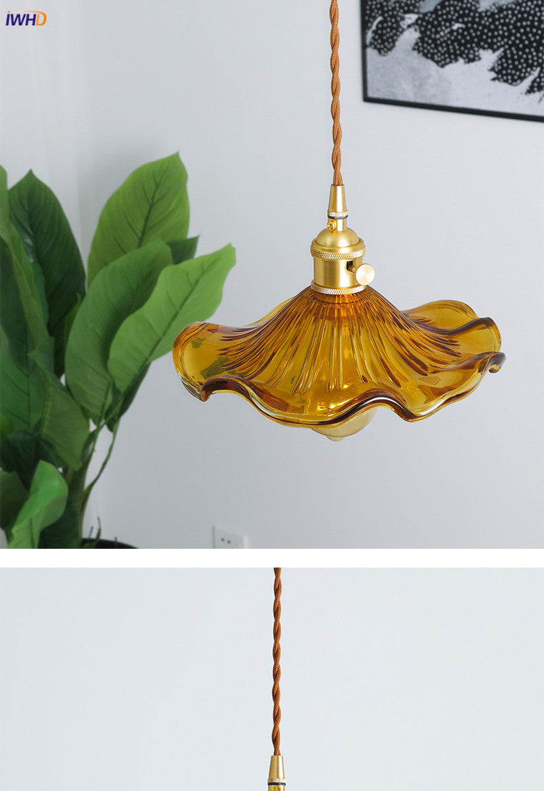 Siopsrl| NORDIC DESIGN LED HANGING LAMP | COLOURED GLASS & COPPER LIGHTING FOR BEDROOM, LIVING ROOM & BAR