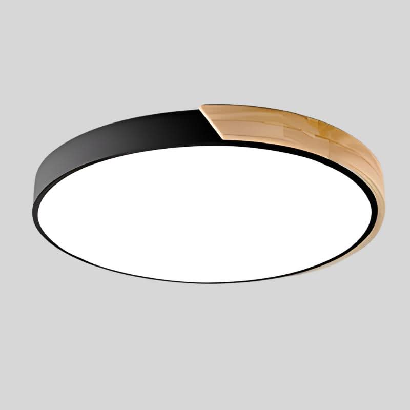 Siopsrl| Nordic Wood LED Ceiling Light – Macaron Design, 23–30cm