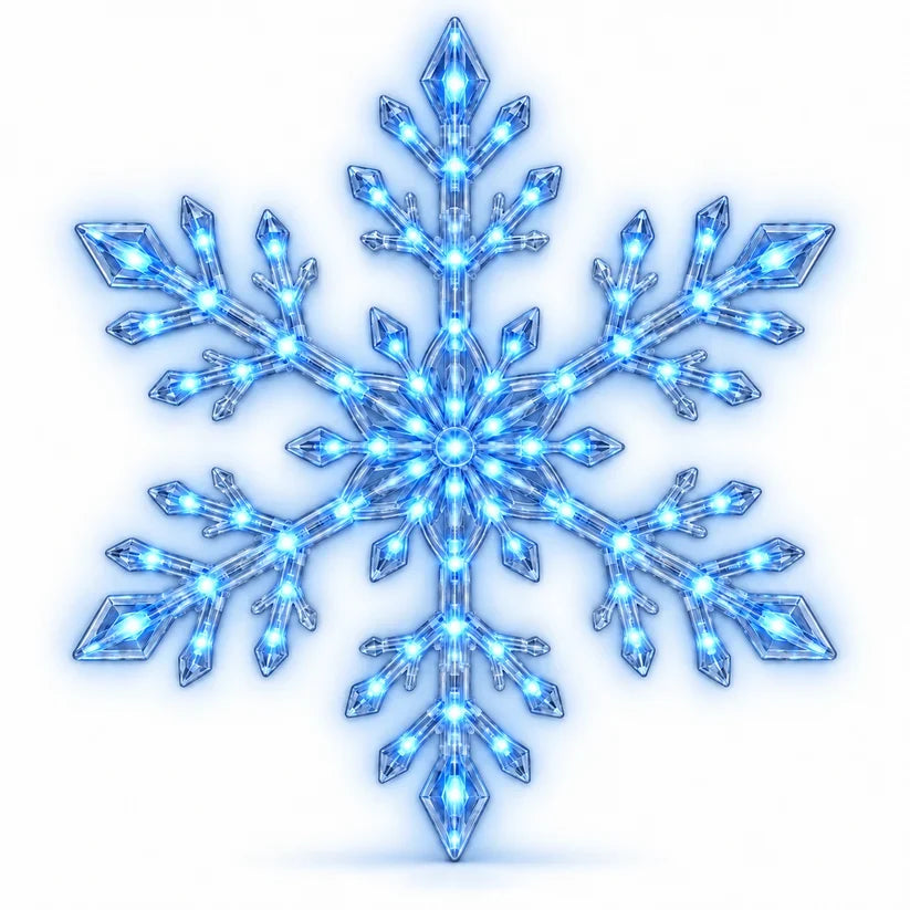 3PCS Blue LED Snowflake Wall Christmas Lights