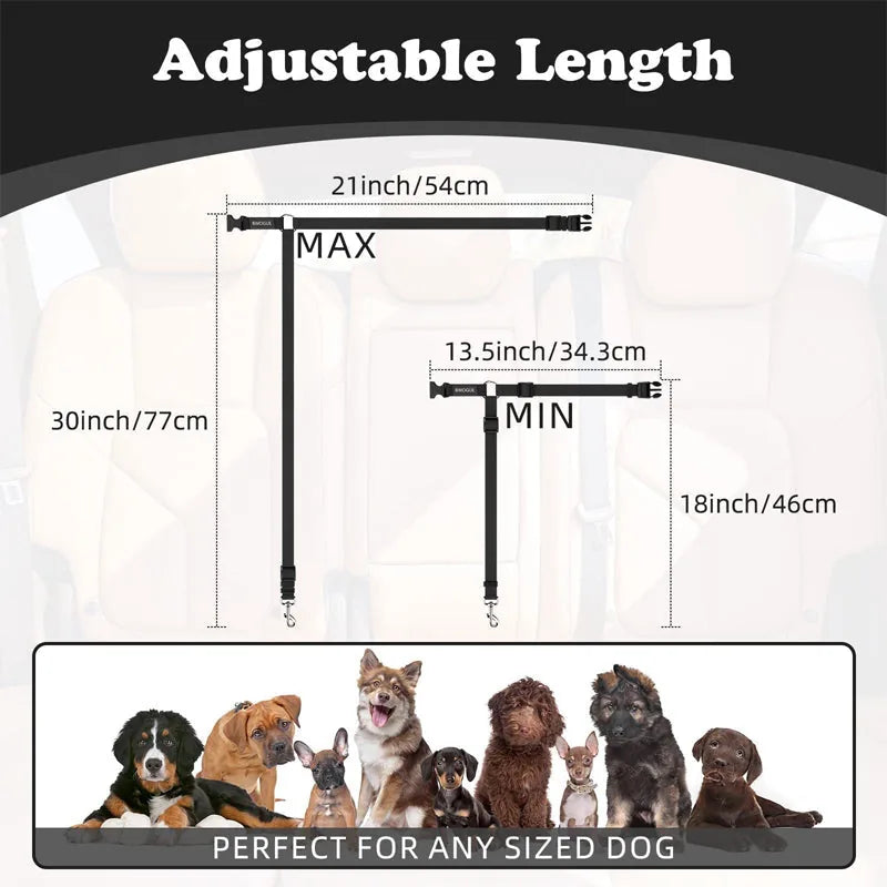 2-in-1 Dog Car Seat Belt & Walking Leash